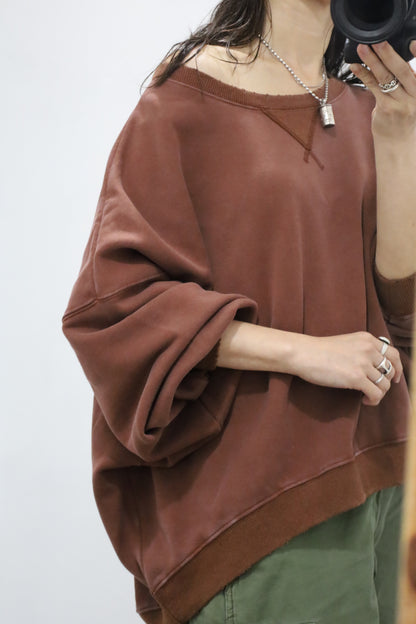 HOWIE crew neck sweat (brown)