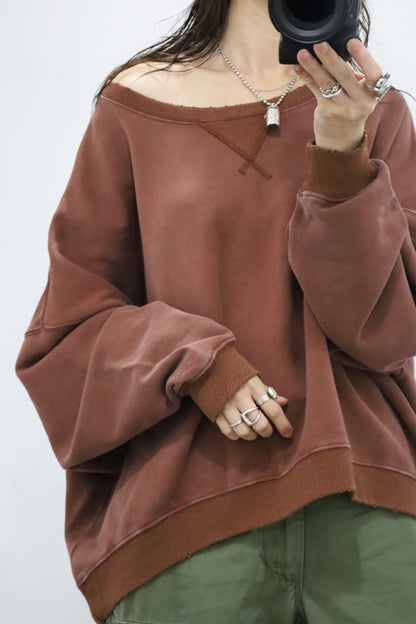 HOWIE crew neck sweat (brown)