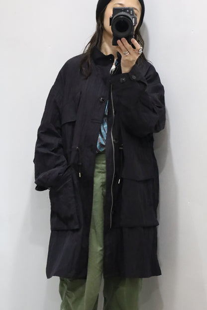 HOWIE nylon stand coat (black)