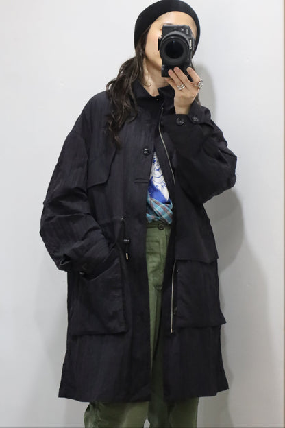 HOWIE nylon stand coat (black)