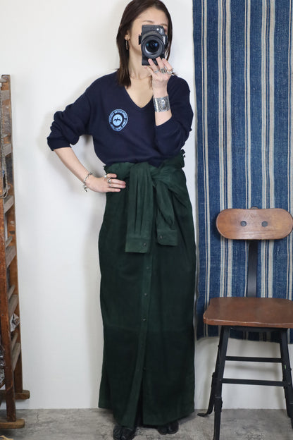 B215 / 1980's  Ralph Lauren suede shirt onepiece