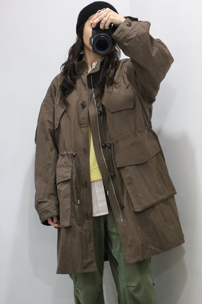 HOWIE nylon stand coat (brown)