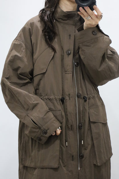 HOWIE nylon stand coat (brown)