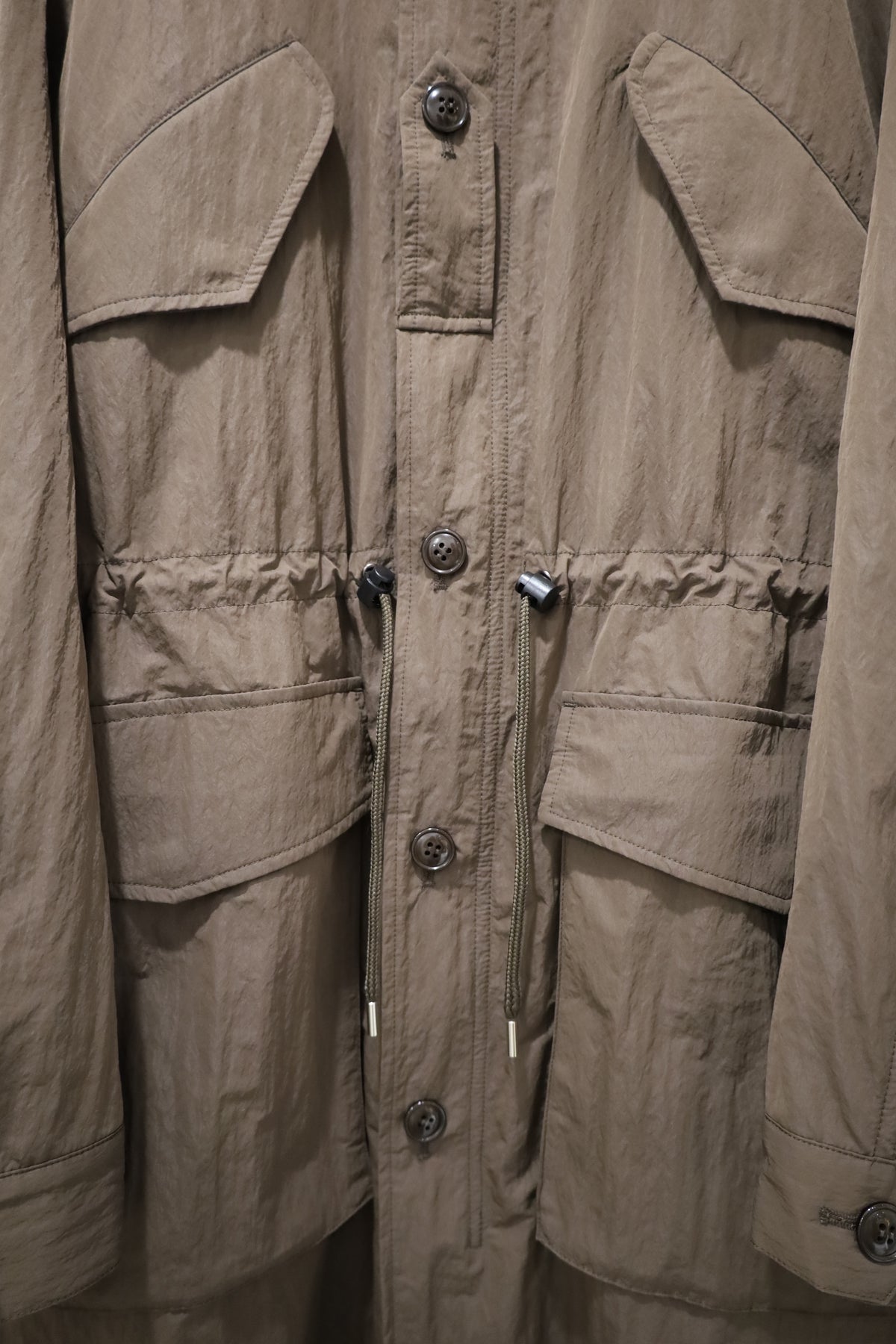 HOWIE nylon stand coat (brown)