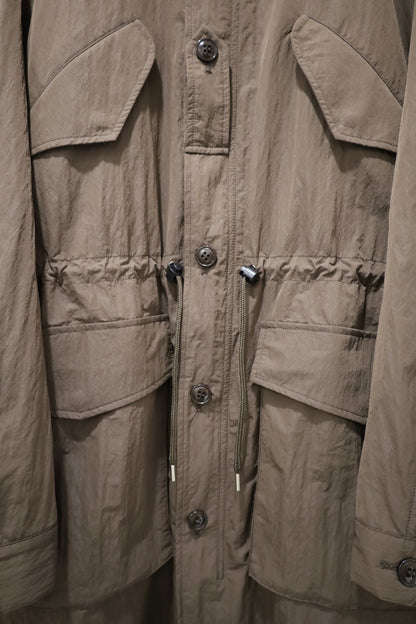 HOWIE nylon stand coat (brown)