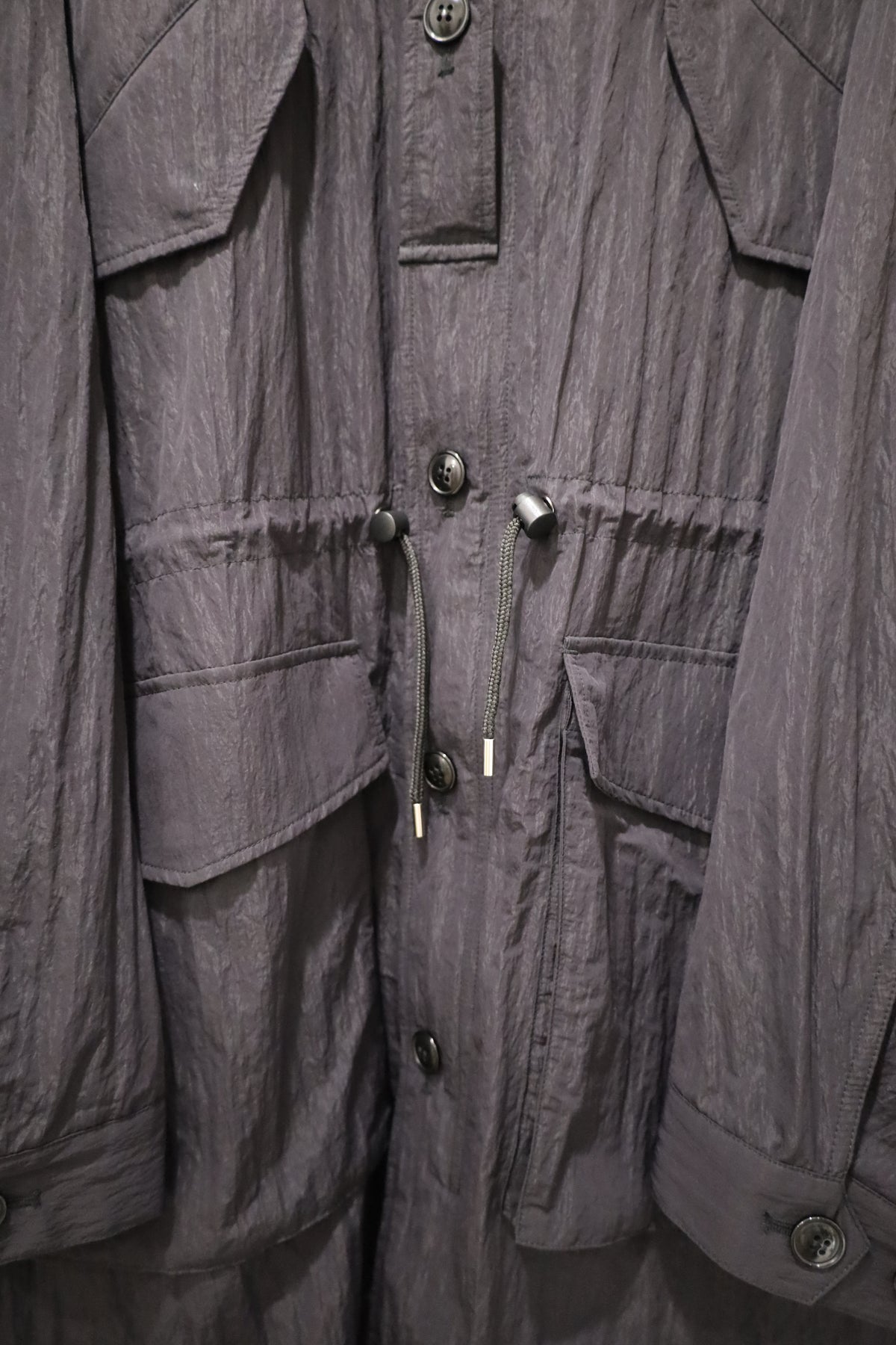 HOWIE nylon stand coat (black)