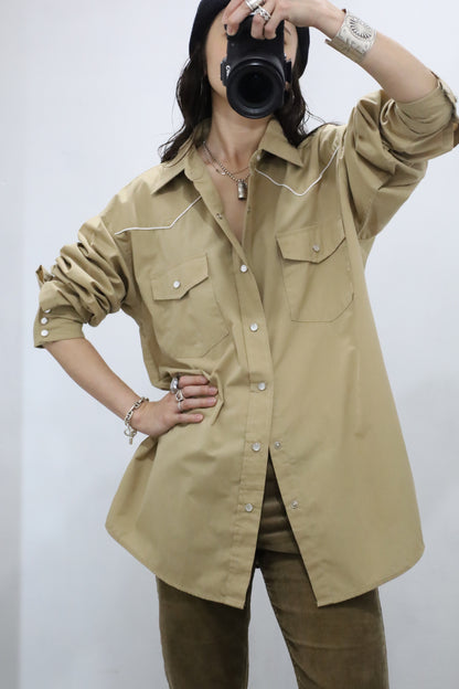 A438 / 1990's OLD High Neon Western Shirt