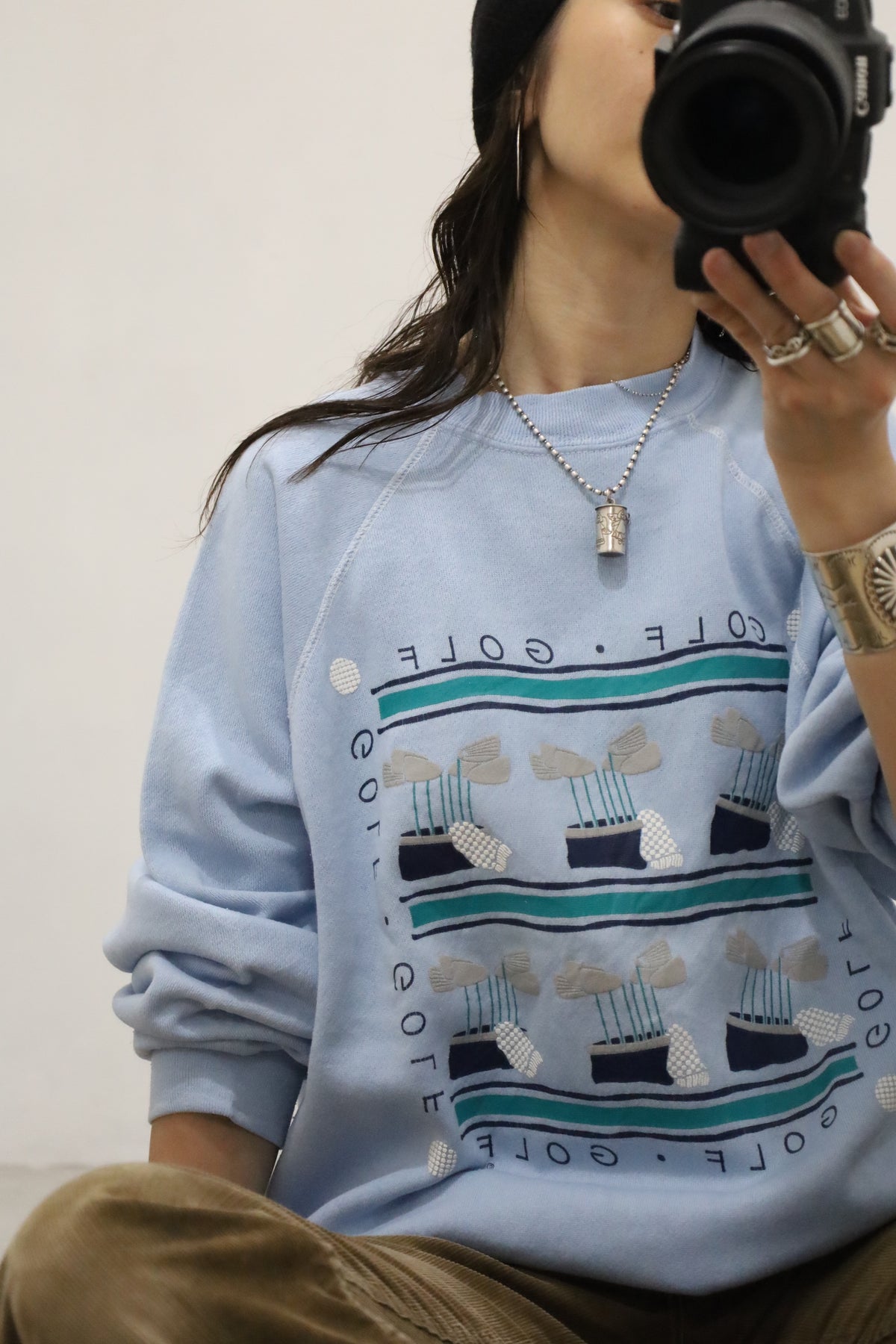 B1014 / 1980-90's UNKNOWN print sweat