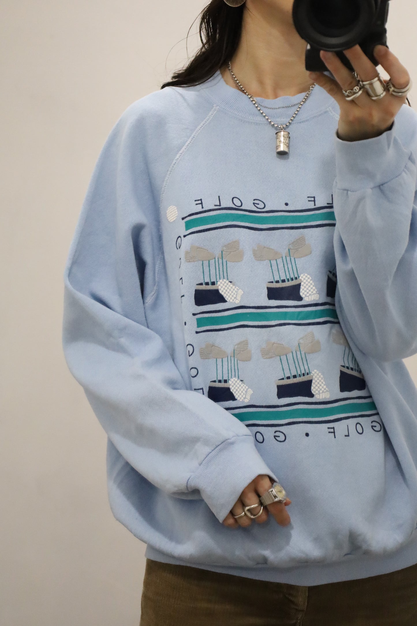 B1014 / 1980-90's UNKNOWN print sweat