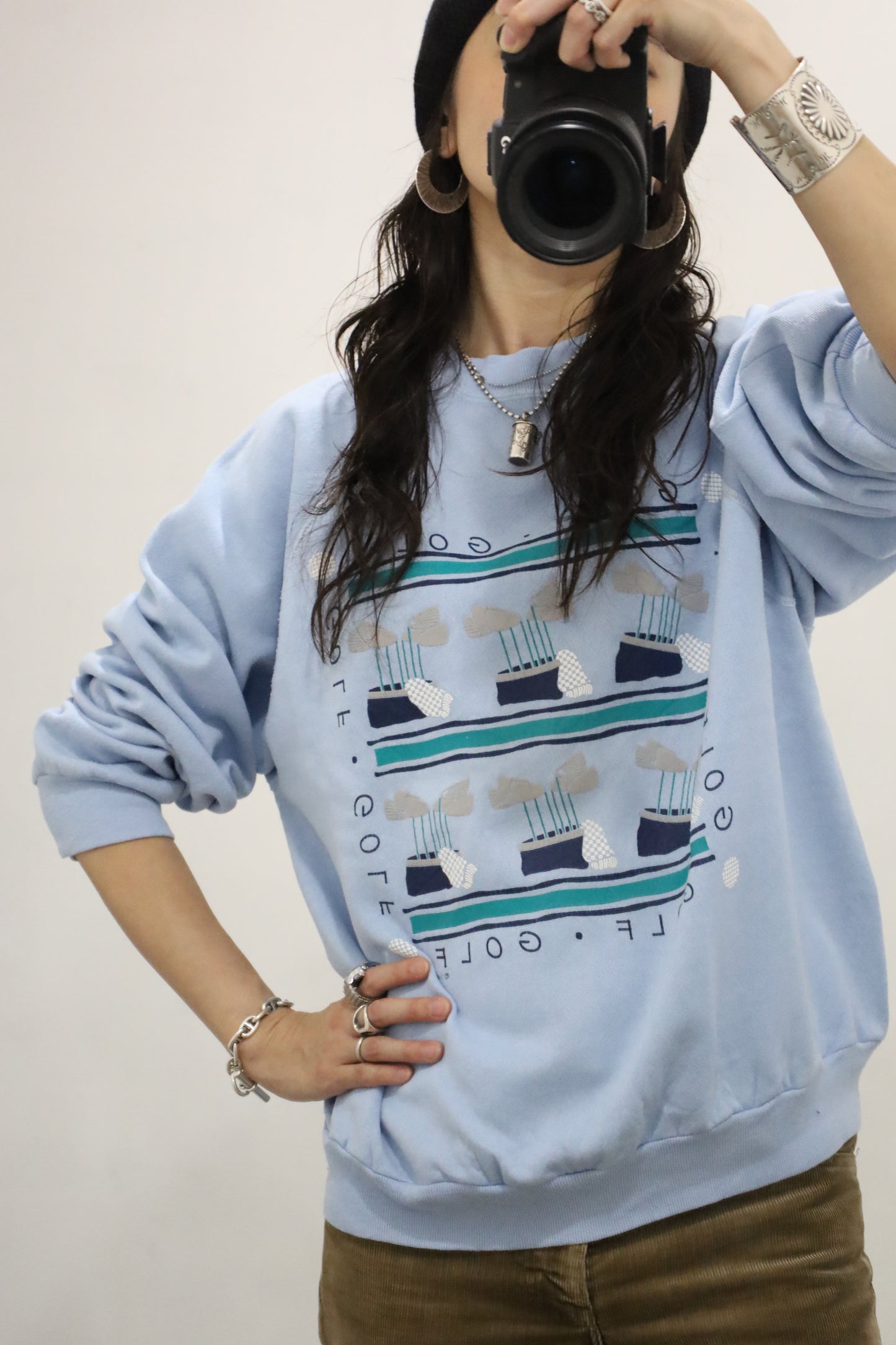 B1014 / 1980-90's UNKNOWN print sweat