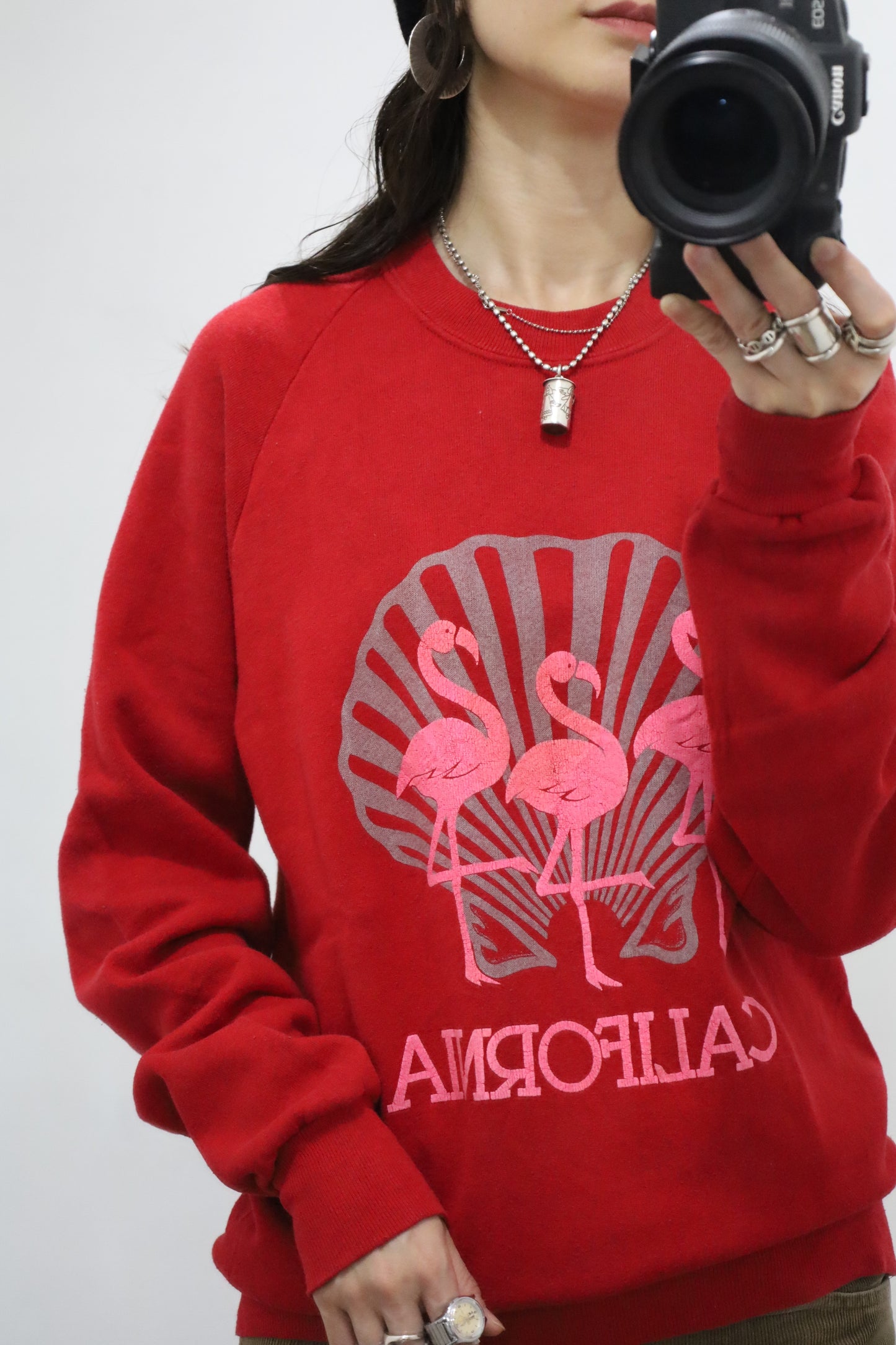 B1007 / 1990's UNKNOWN print sweat