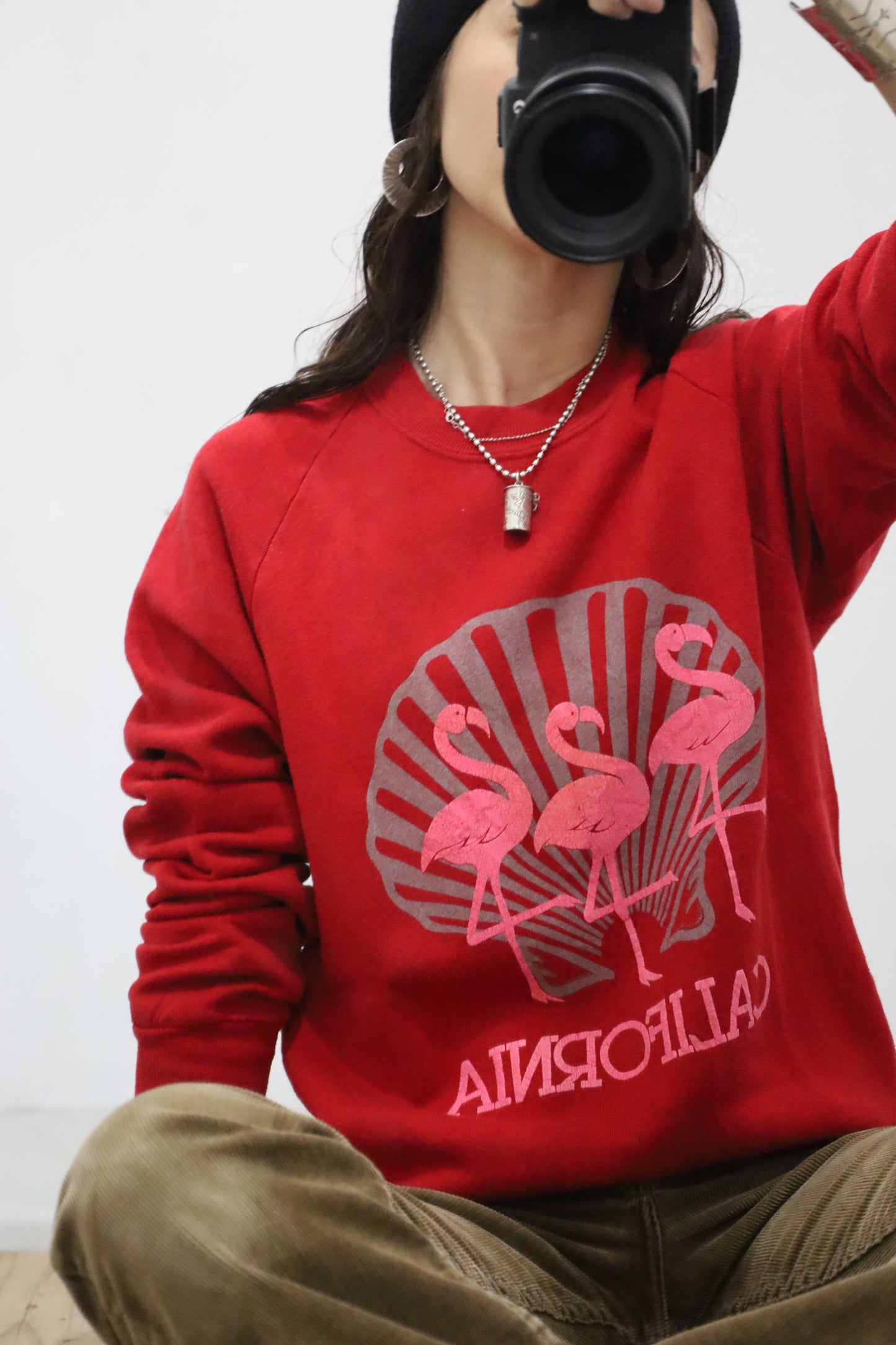 B1007 / 1990's UNKNOWN print sweat