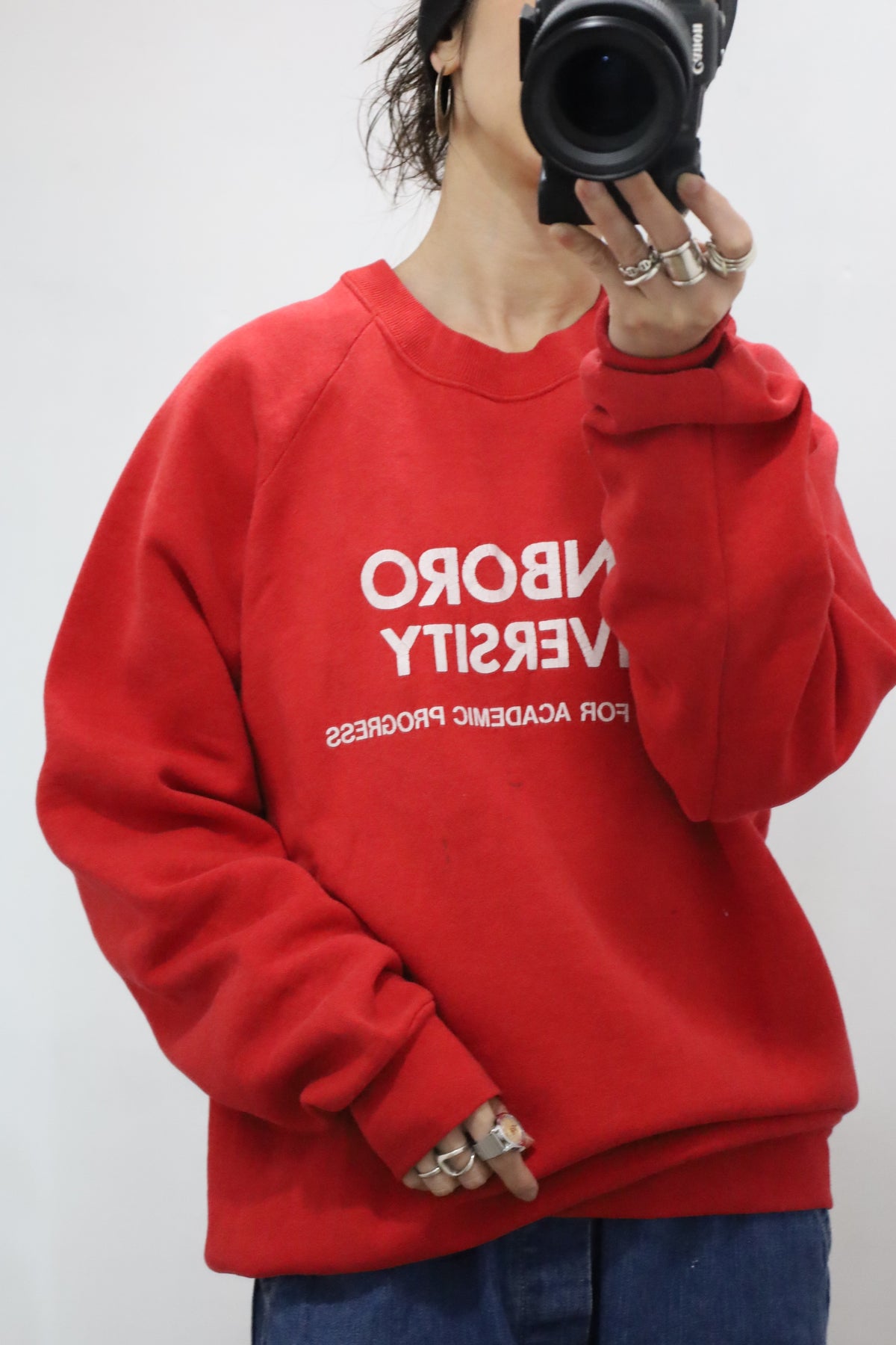 B1040 / 1990's FRUITS OF THE LOOM print sweat