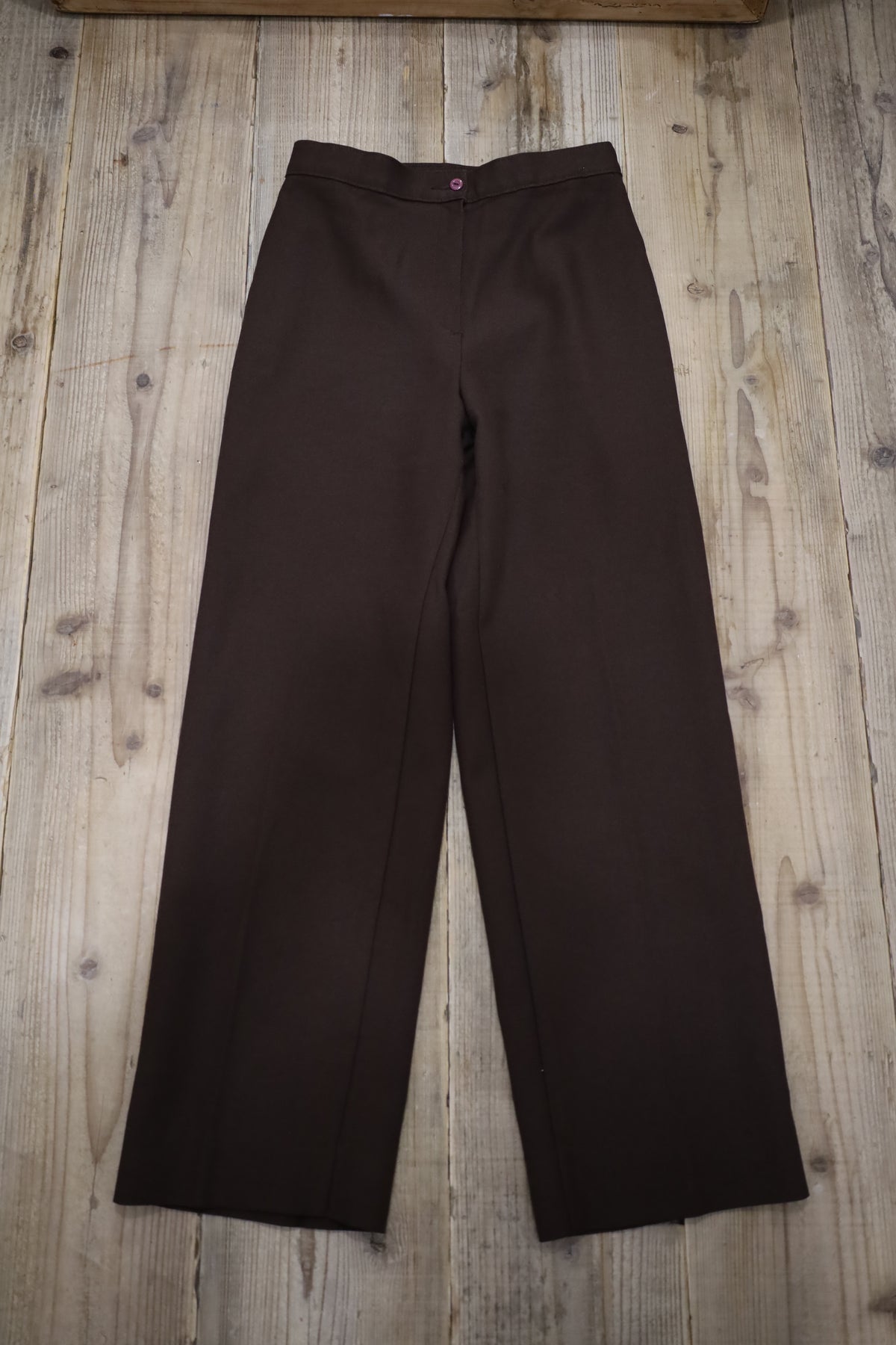 E827 / 1980's BENDING EASY brown slacks