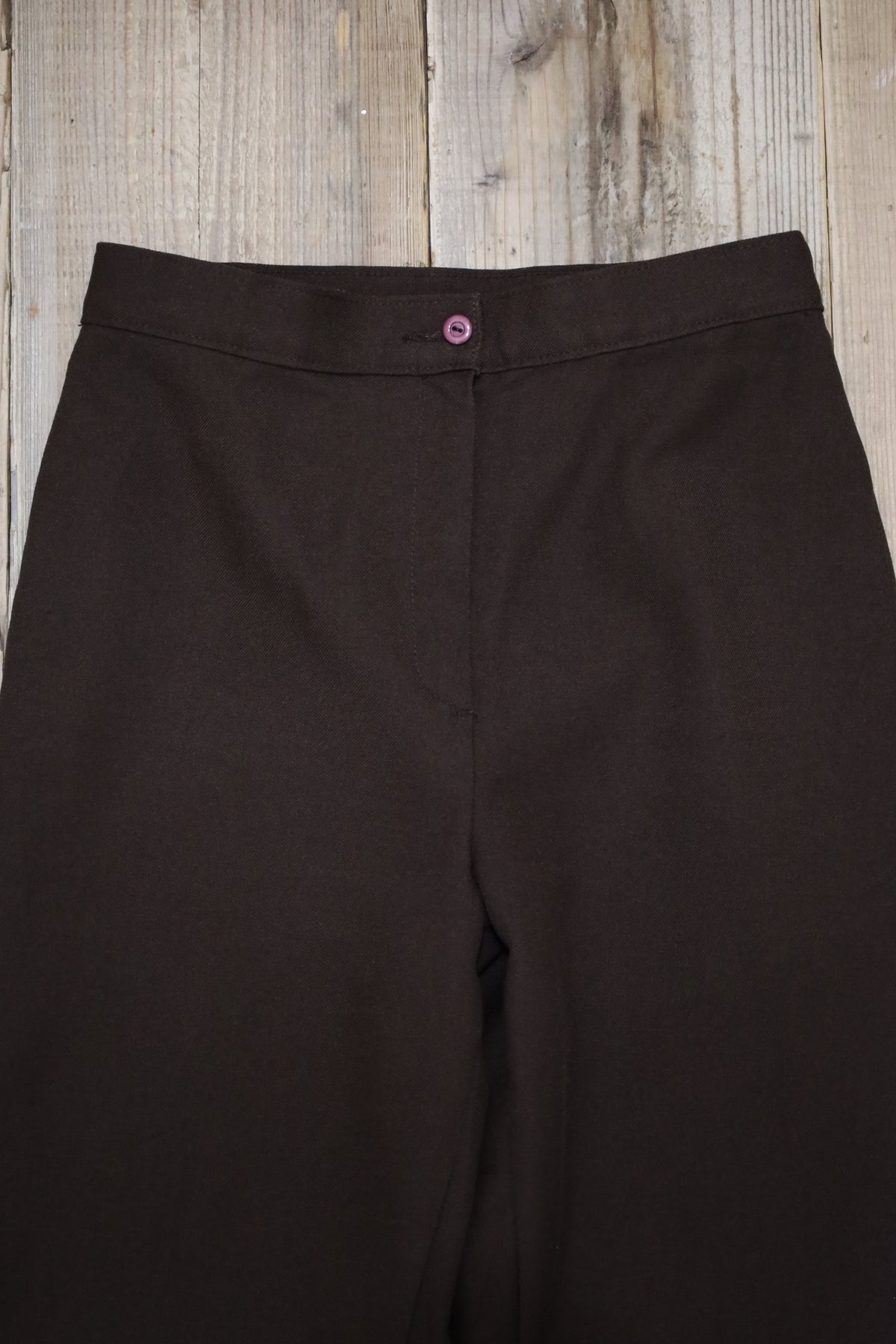 E827 / 1980's BENDING EASY brown slacks