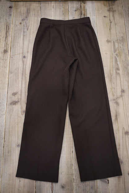 E827 / 1980's BENDING EASY brown slacks