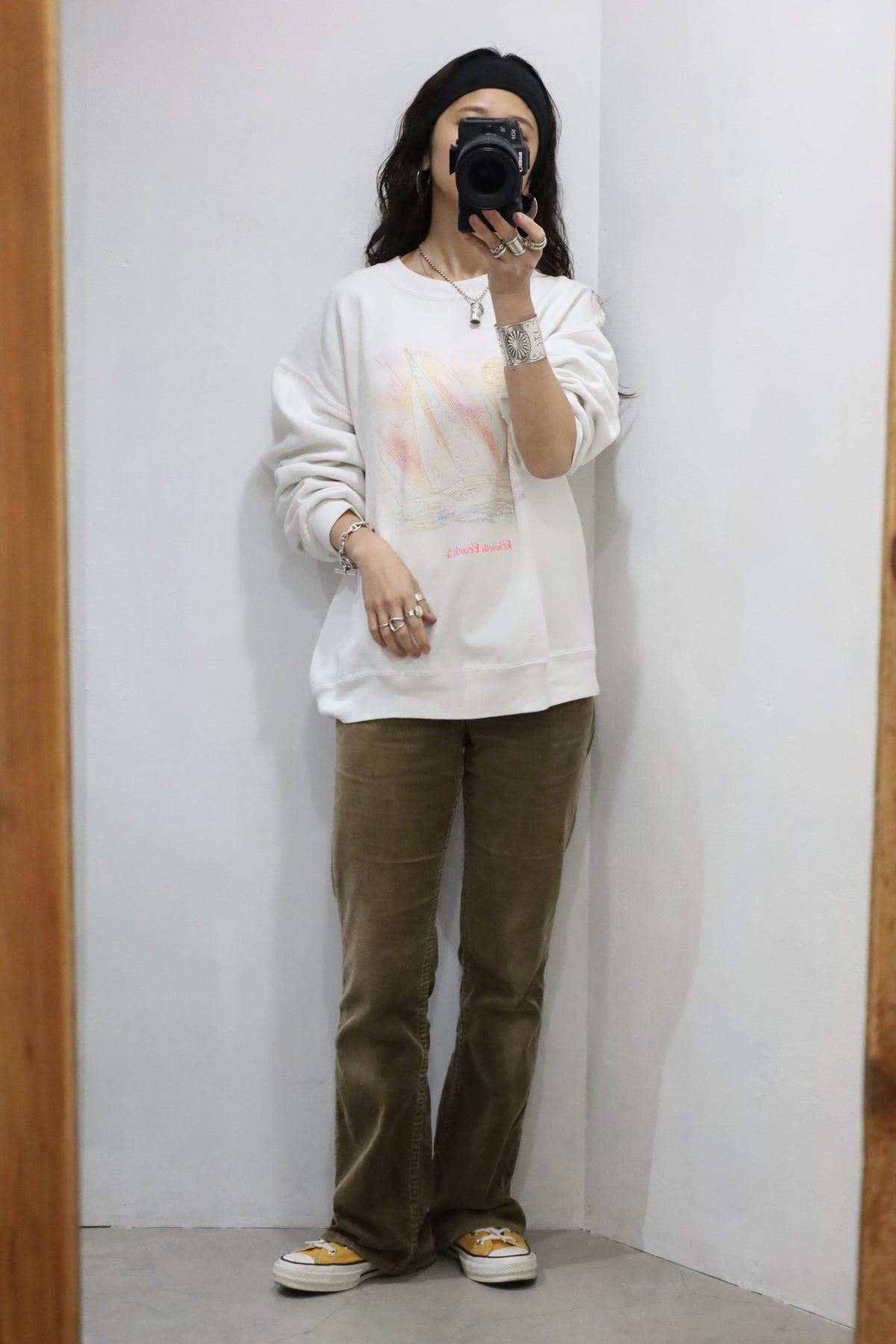 B1018 / 1990's UNKNOWN print sweat