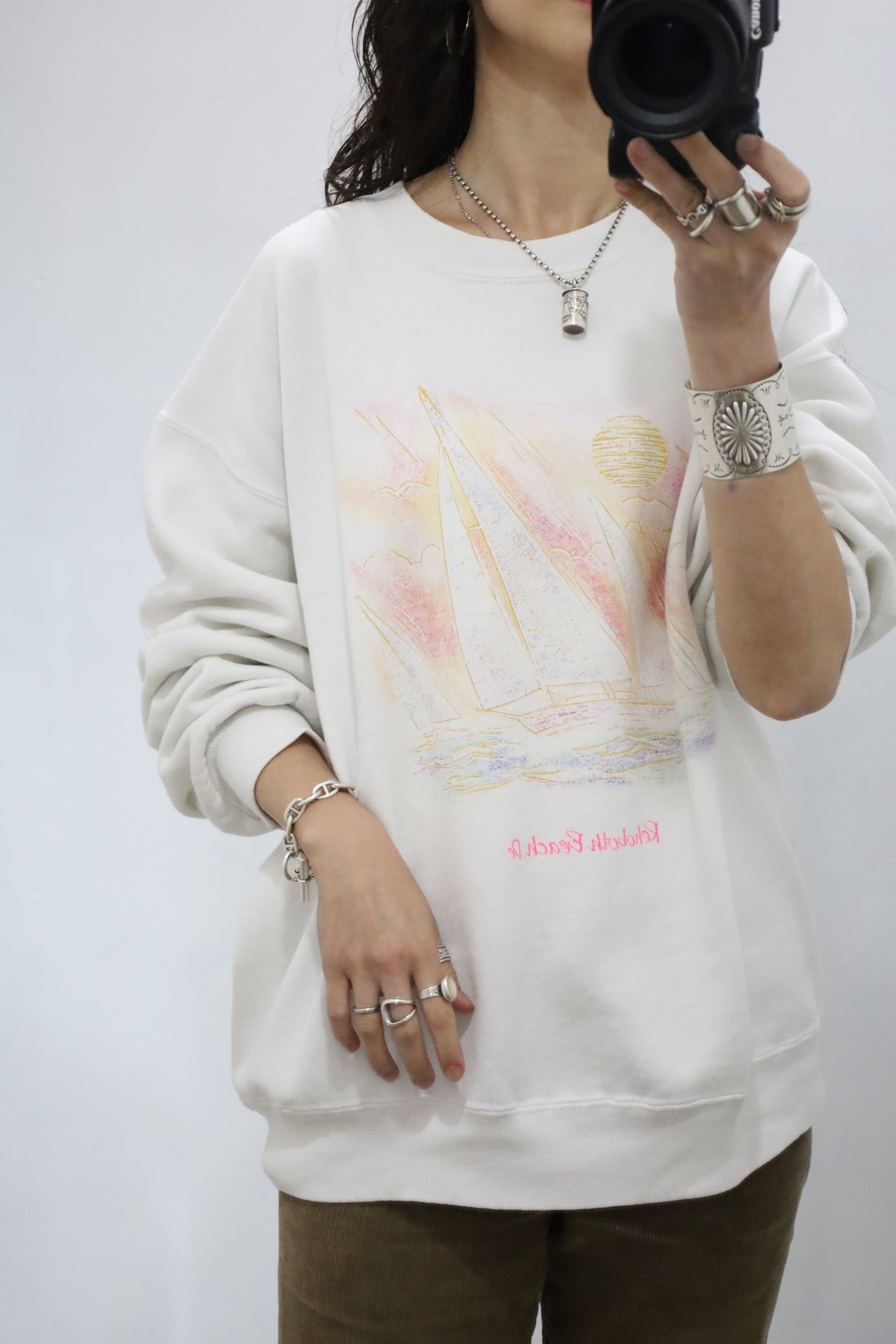 B1018 / 1990's UNKNOWN print sweat