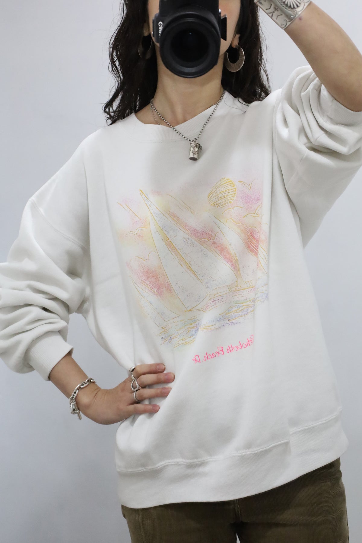 B1018 / 1990's UNKNOWN print sweat