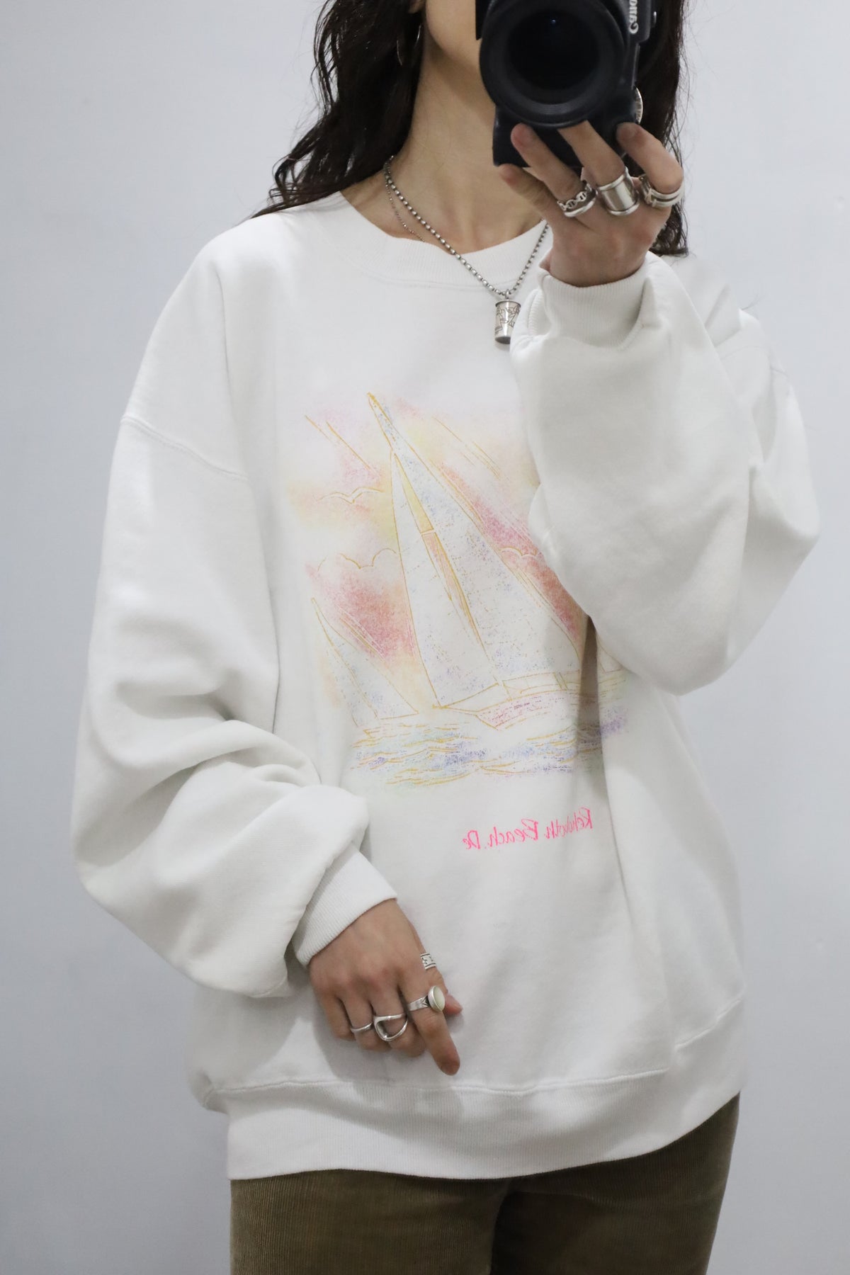 B1018 / 1990's UNKNOWN print sweat