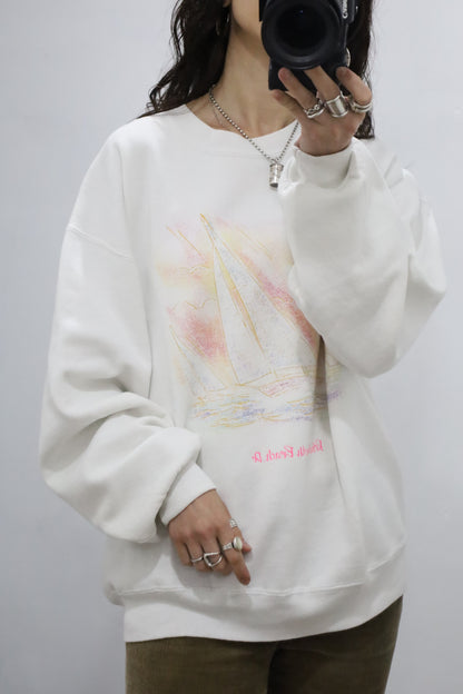 B1018 / 1990's UNKNOWN print sweat