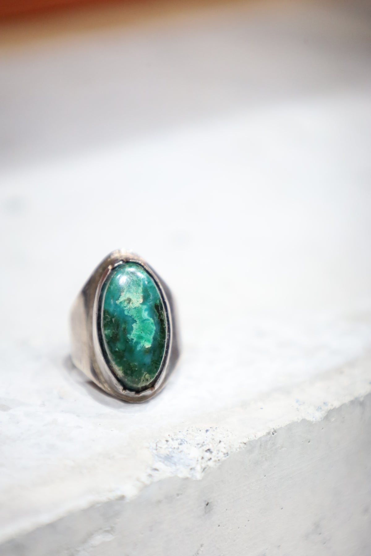 silver ring Chrysocolla