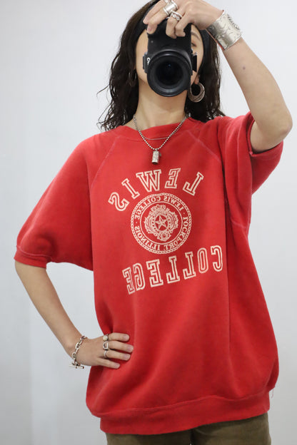 14 / 1960's UNKNOWN LEWIS college short sleeve sweat
