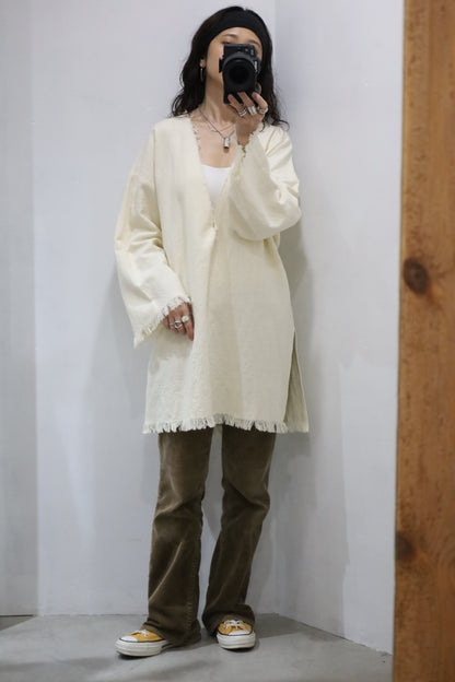 HOWIE 2way Fringe Top (ecru)