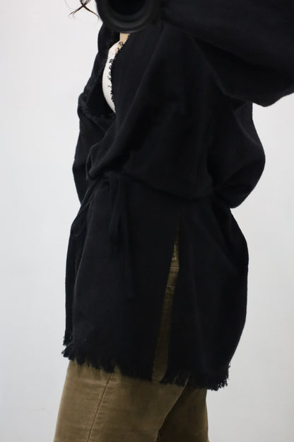 【HOWIE 2way Fringe Top (black)