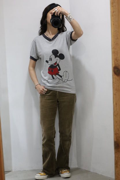 8 / UNKNOWN  1980's  mickey mouse ringer tee