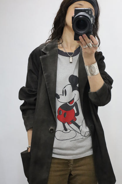 8 / UNKNOWN  1980's  mickey mouse ringer tee