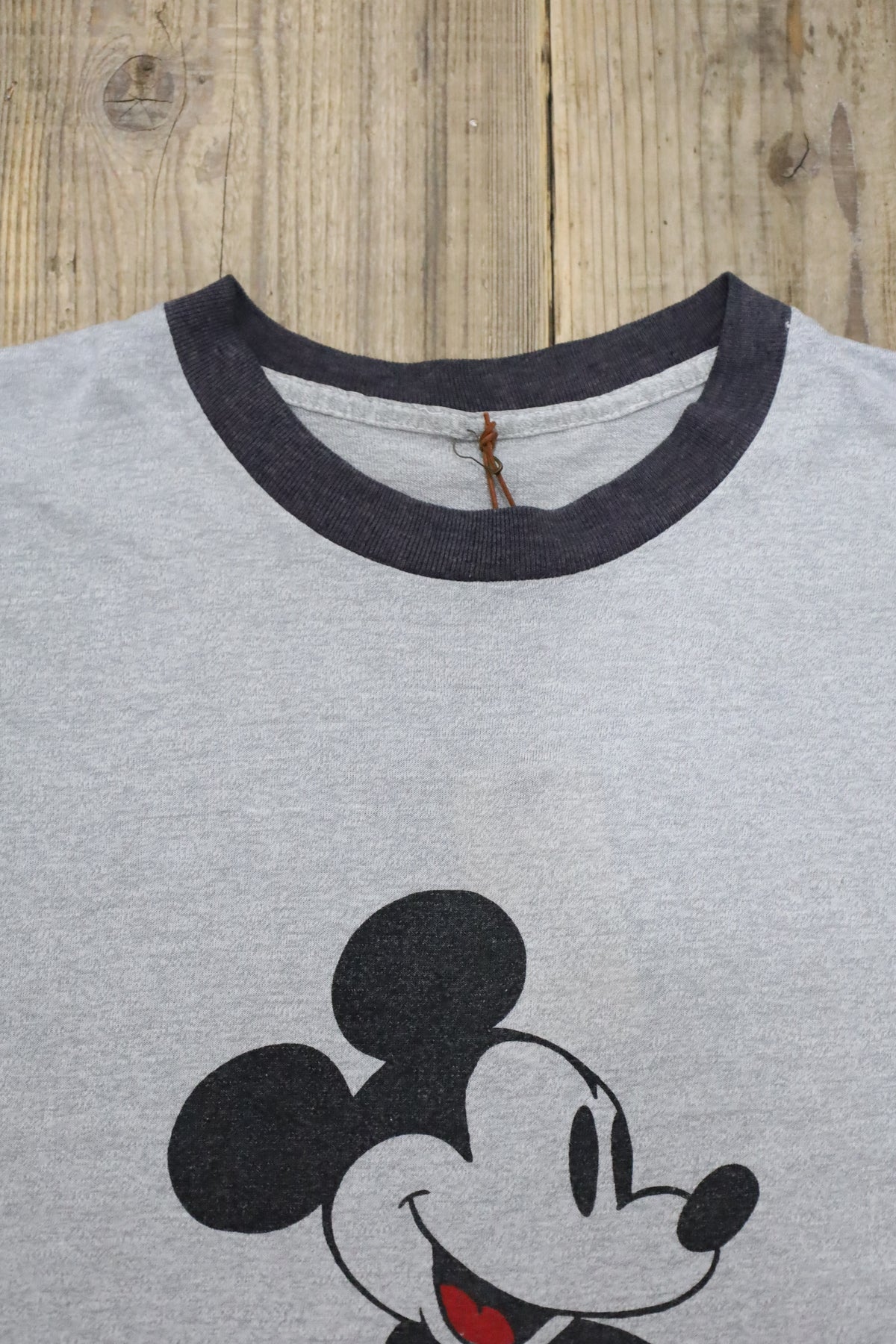 8 / UNKNOWN  1980's  mickey mouse ringer tee