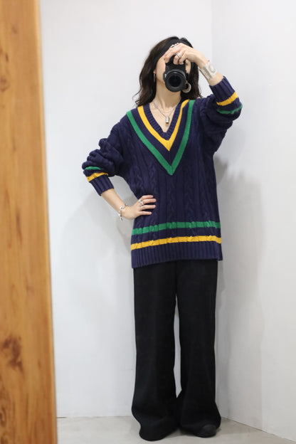 Z116 / 1990's OLD GAP tilden cotton knit