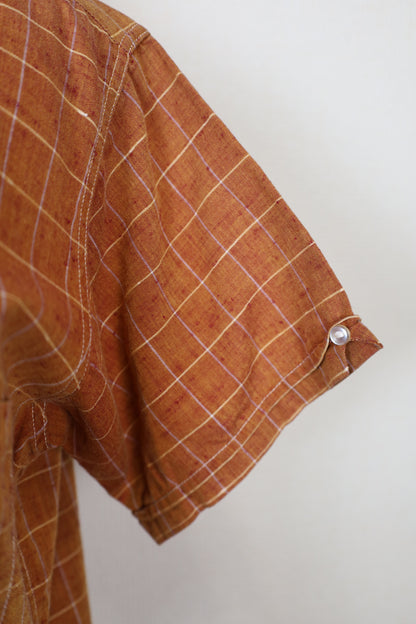 437 / 1950-60's Vintage BoReco Nep Fablic Check Shirt