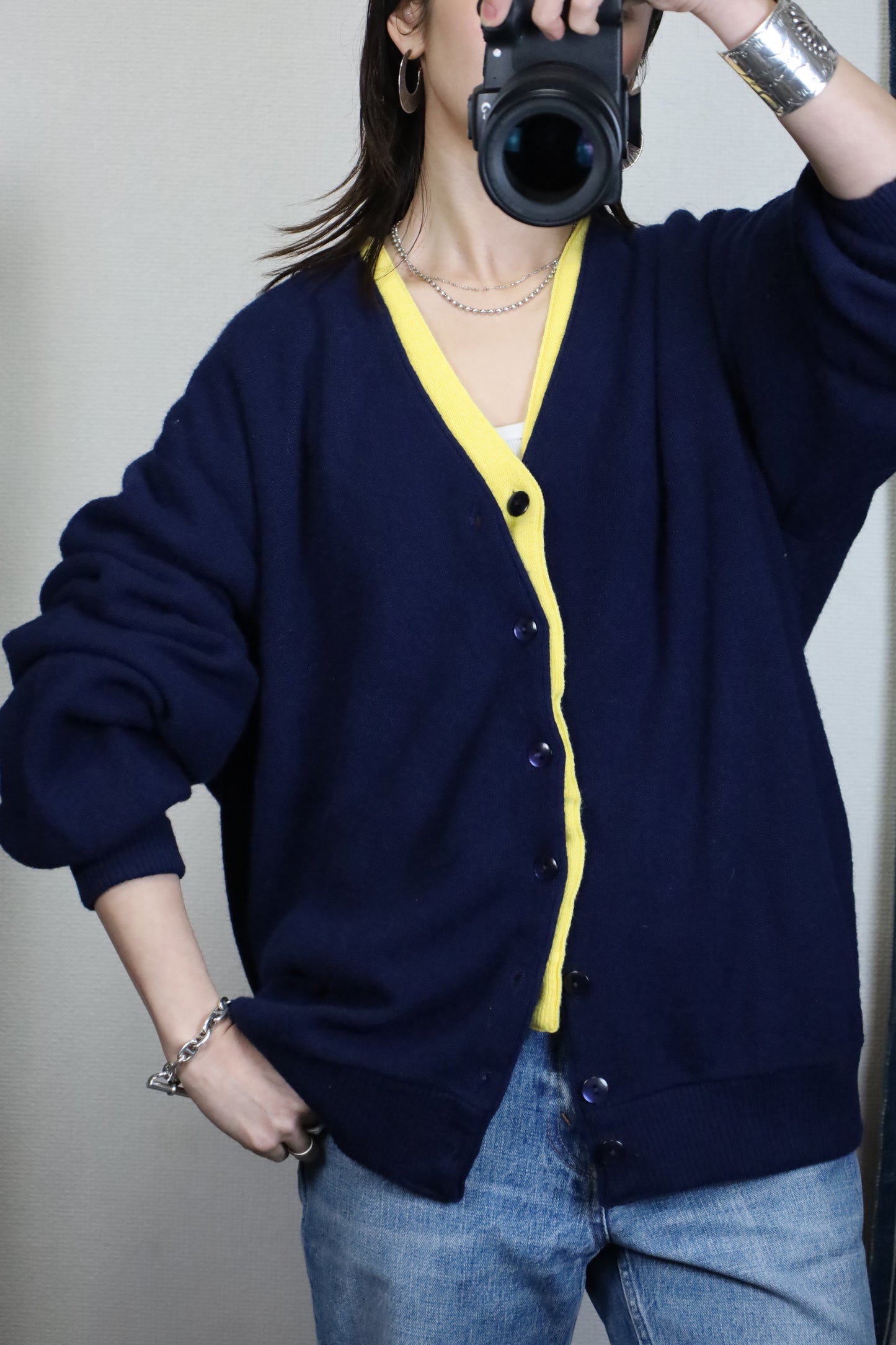 F234 / 1980's Billy Casper by REVERE Acrylic cardigan