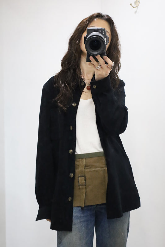 C712 / 1990's SAG HARBOR fake suede shirt