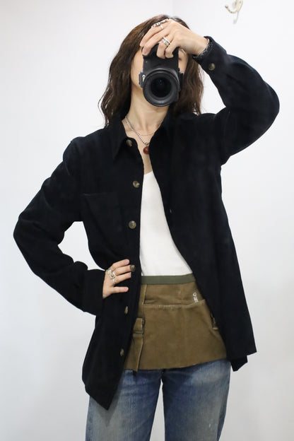 C712 / 1990's SAG HARBOR fake suede shirt