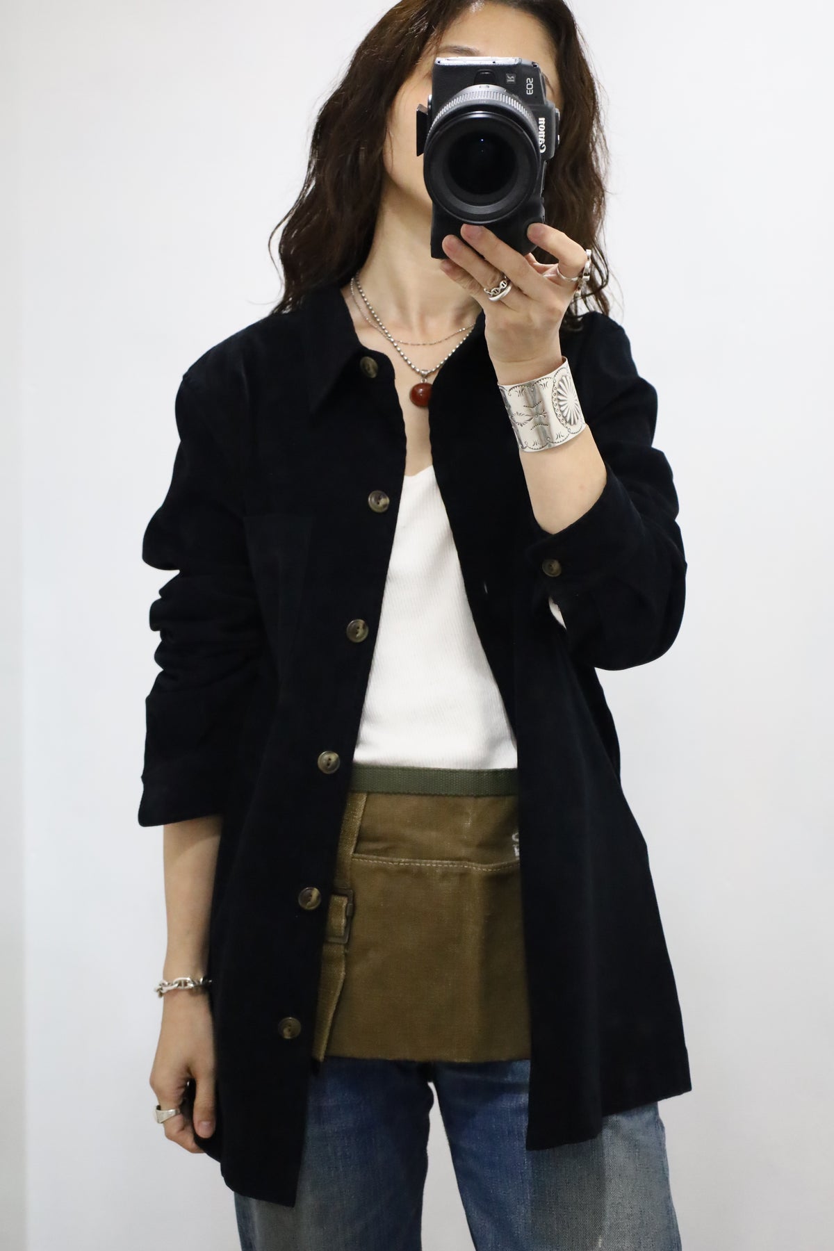 C712 / 1990's SAG HARBOR fake suede shirt