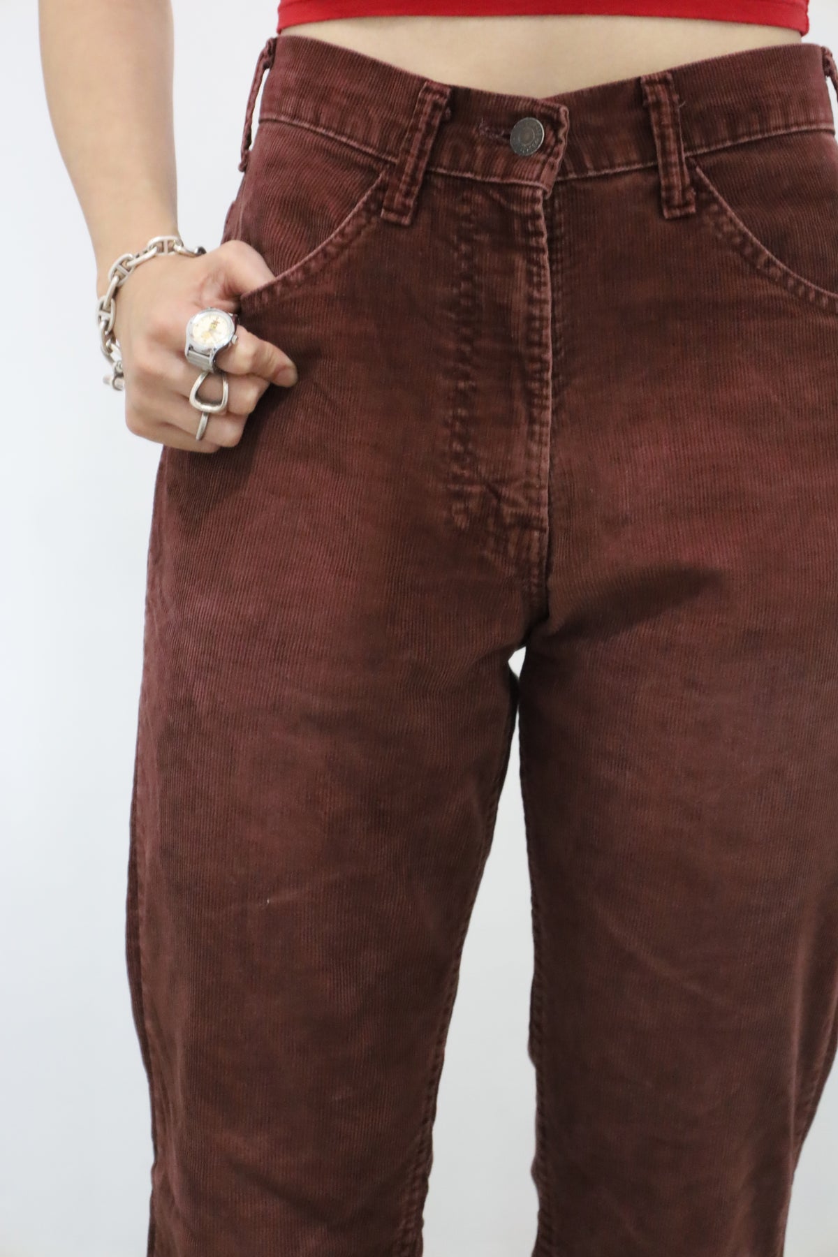 E895 / 1980's LEVI'S corduroy  pants (28inc / w72cm)