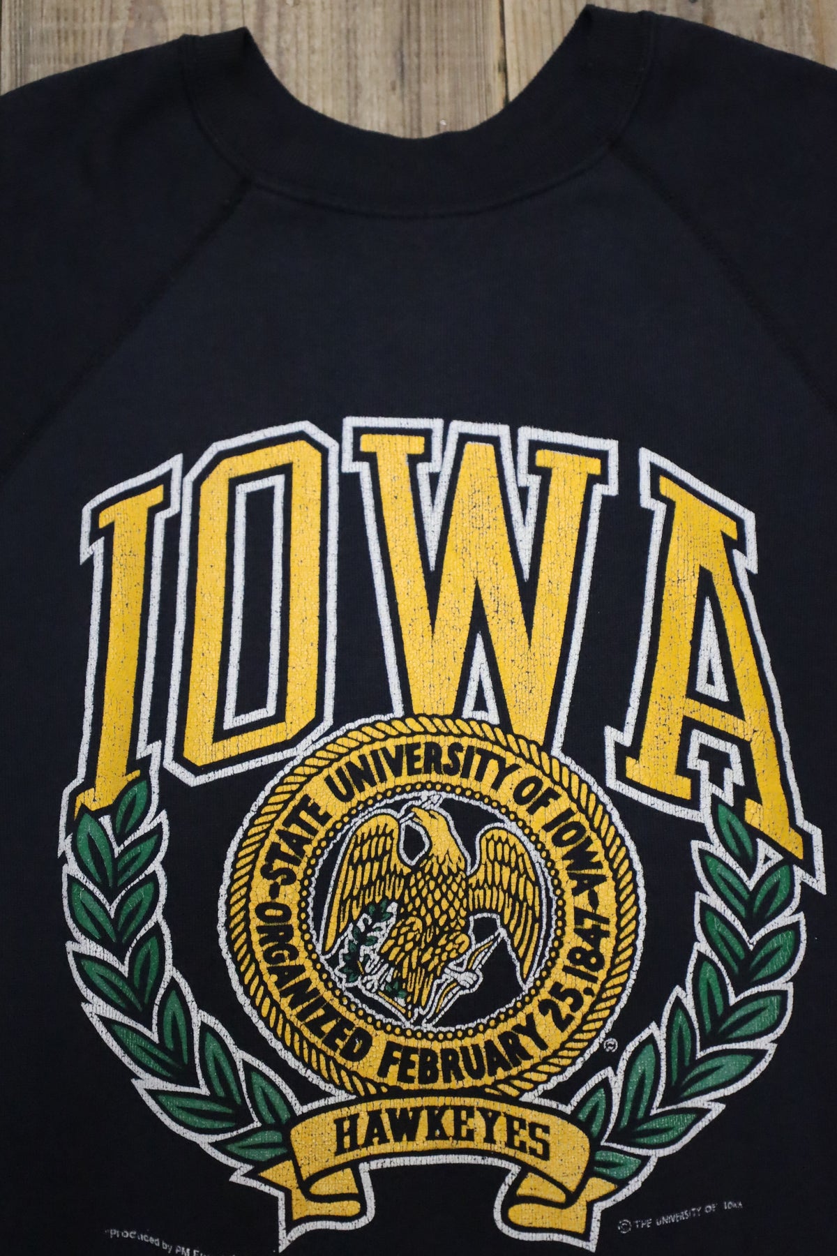 D332 / 1980's Tultex IOWA print sweat