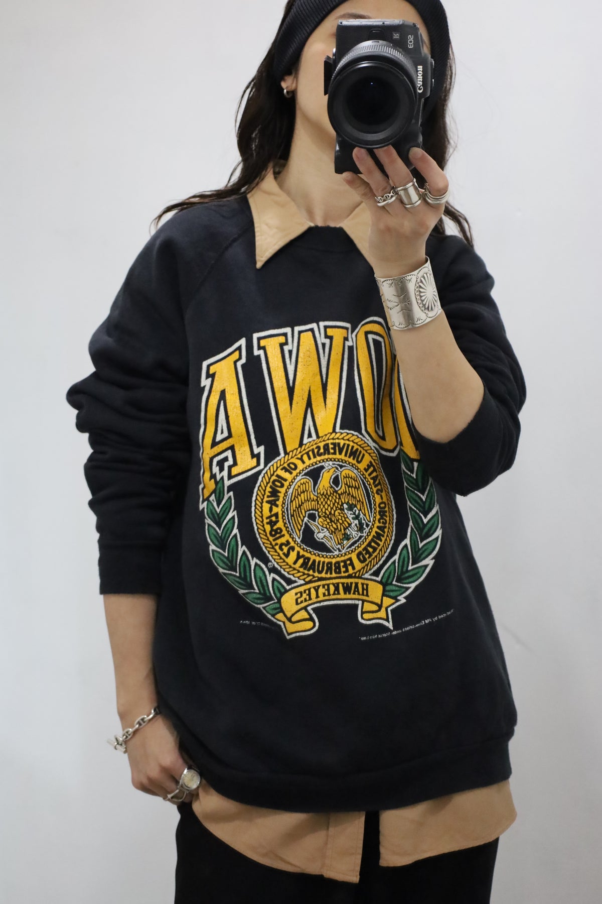 D332 / 1980's Tultex IOWA print sweat