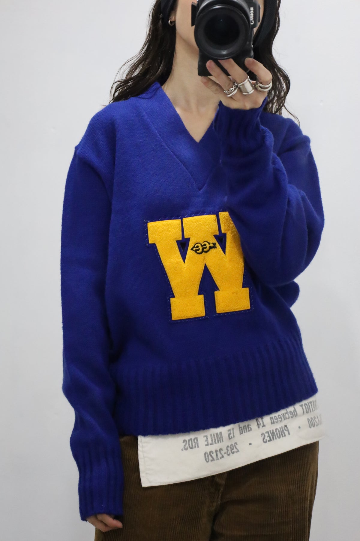 Z478 / 1980's OLD AMF Lettered Knit