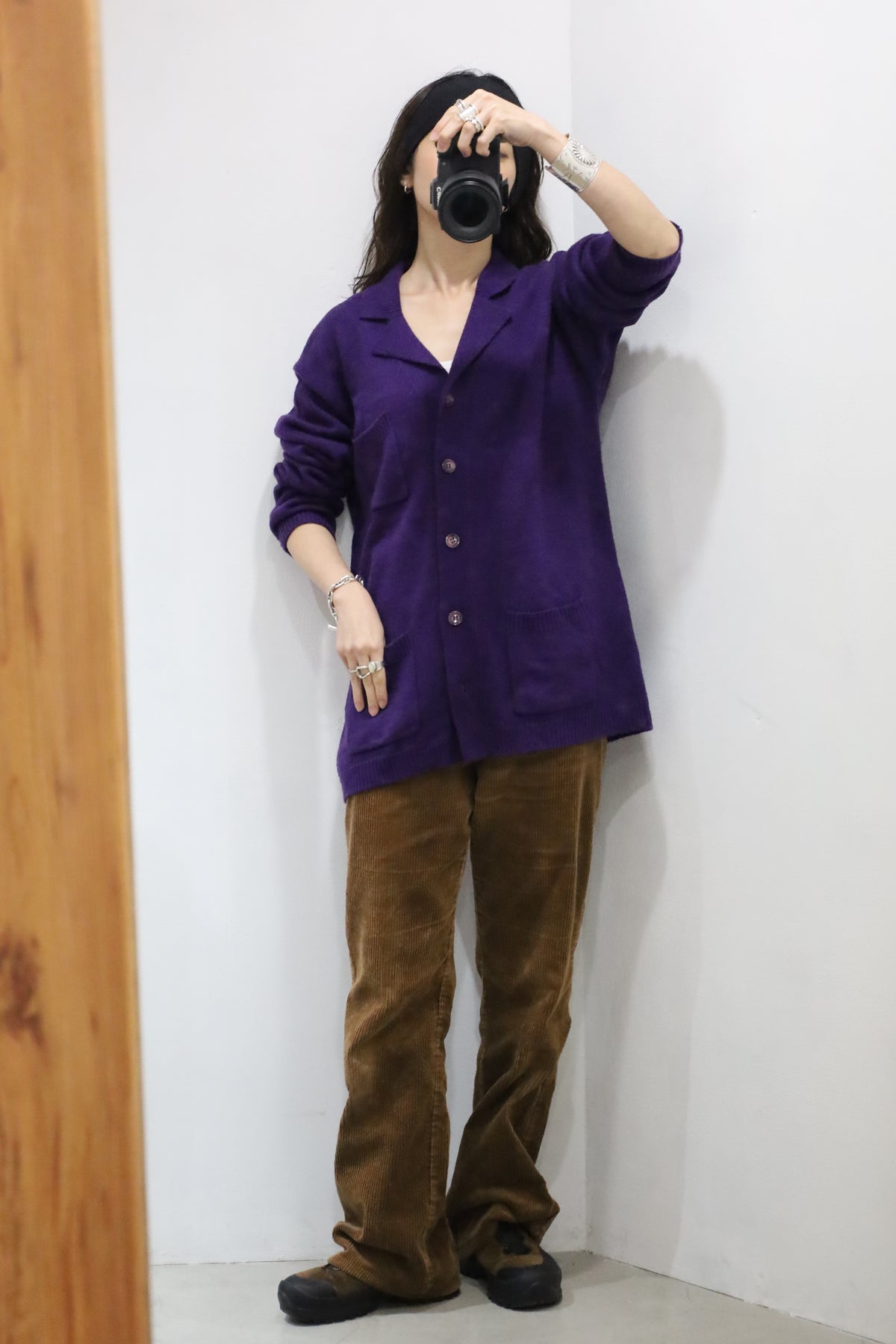 759 / 1990's KAREN SCOTI Acryl×wool cardigan