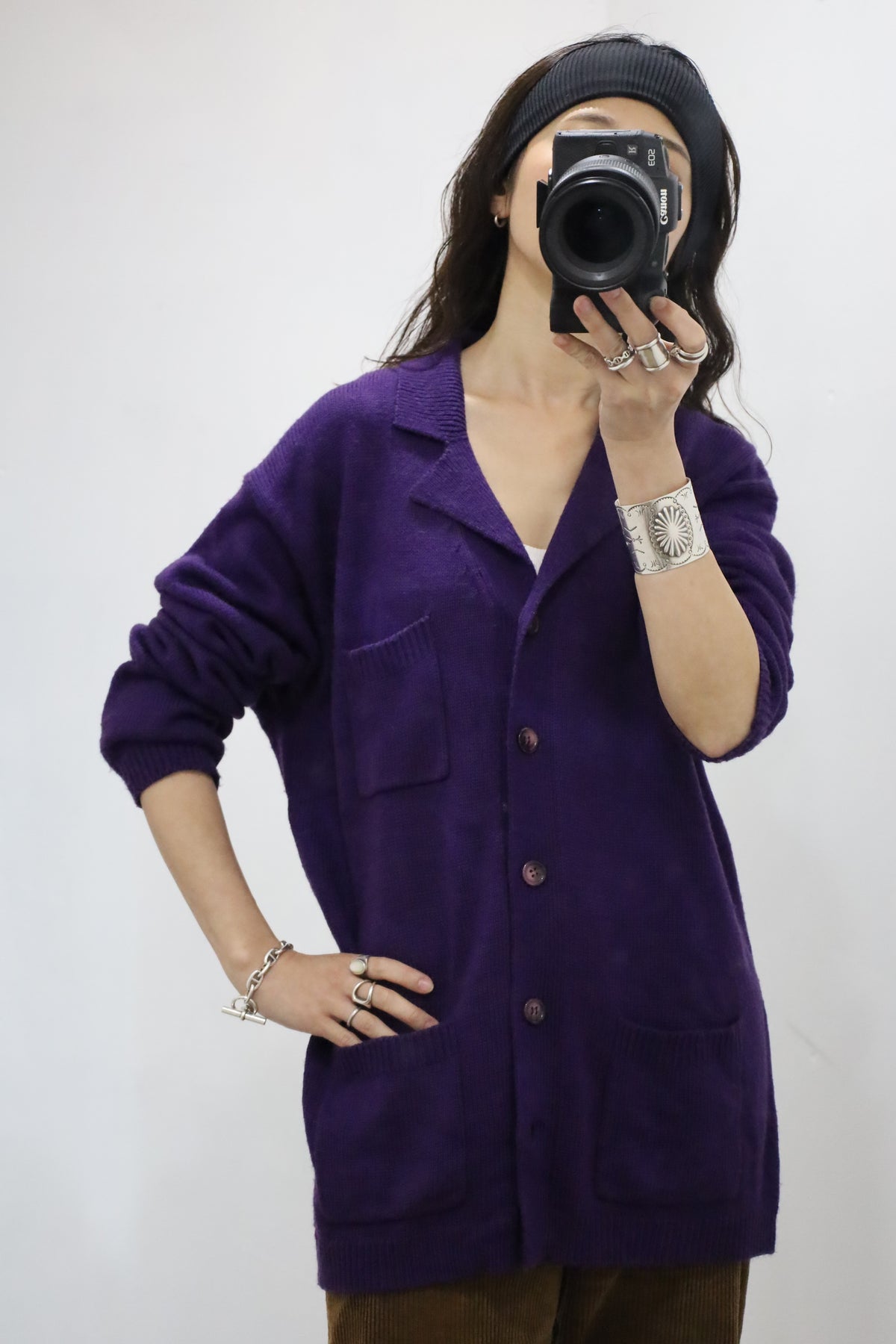 759 / 1990's KAREN SCOTI Acryl×wool cardigan