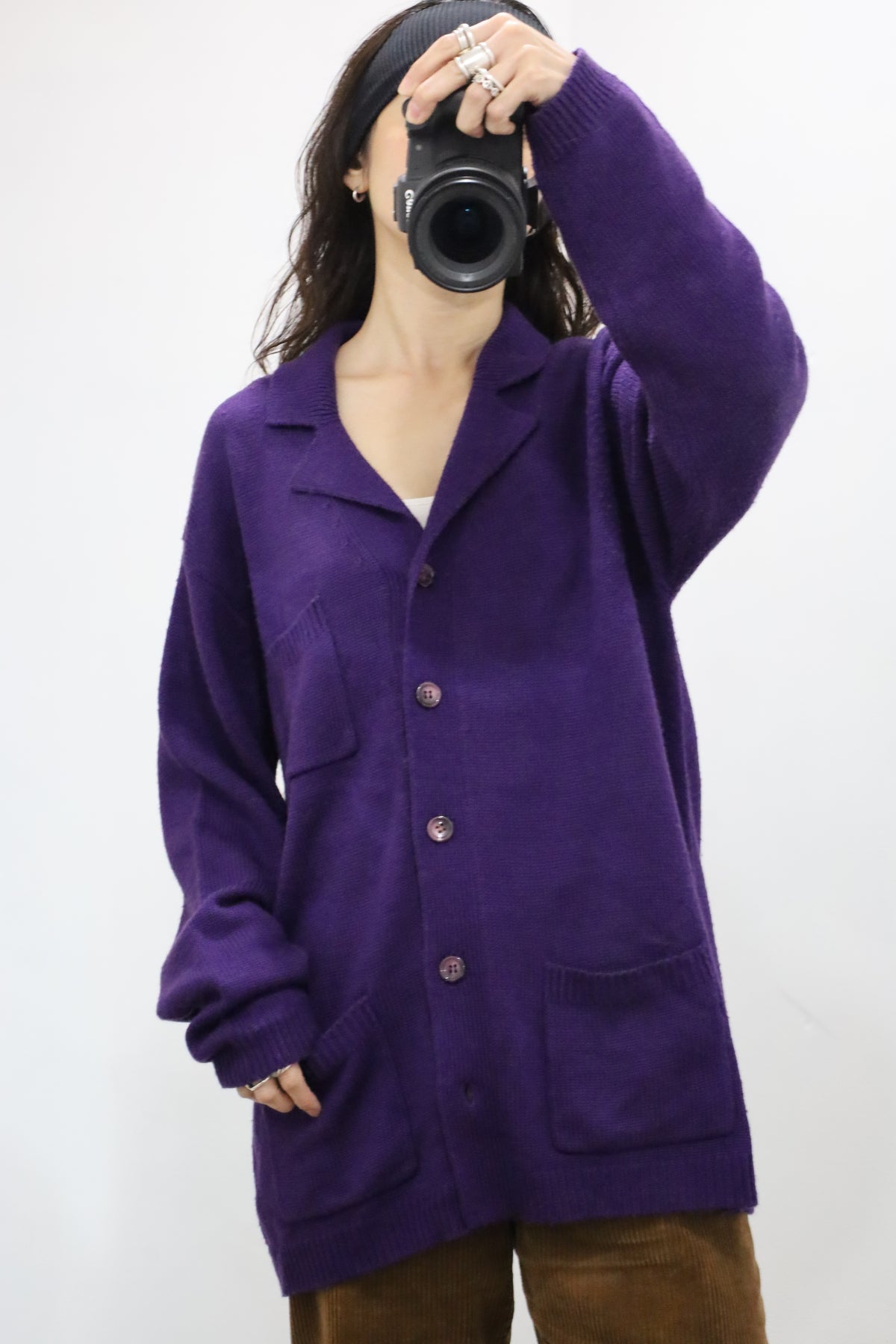 759 / 1990's KAREN SCOTI Acryl×wool cardigan