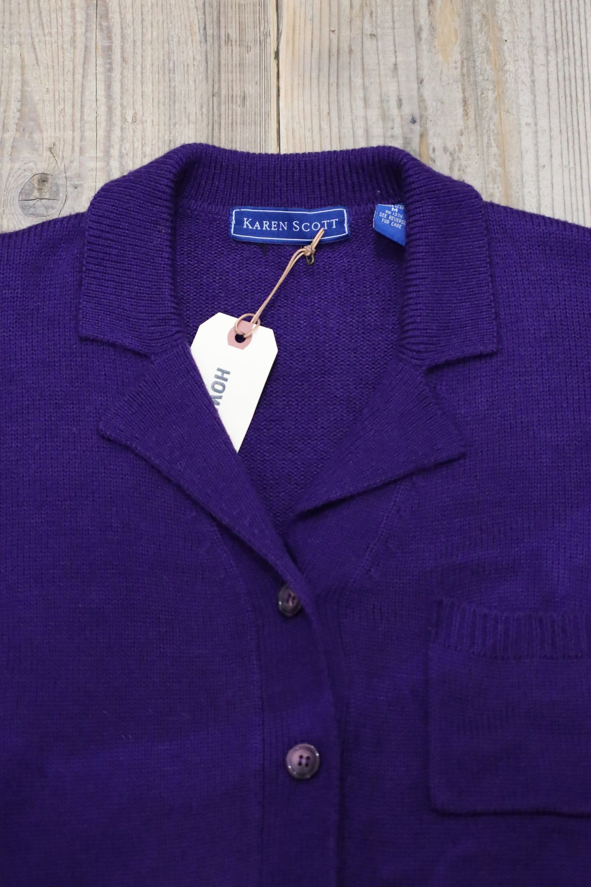 759 / 1990's KAREN SCOTI Acryl×wool cardigan