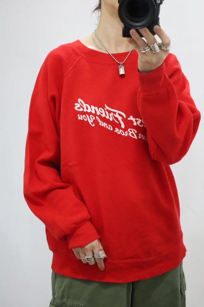 7 / 1990's UNKNOWN best friend print sweat