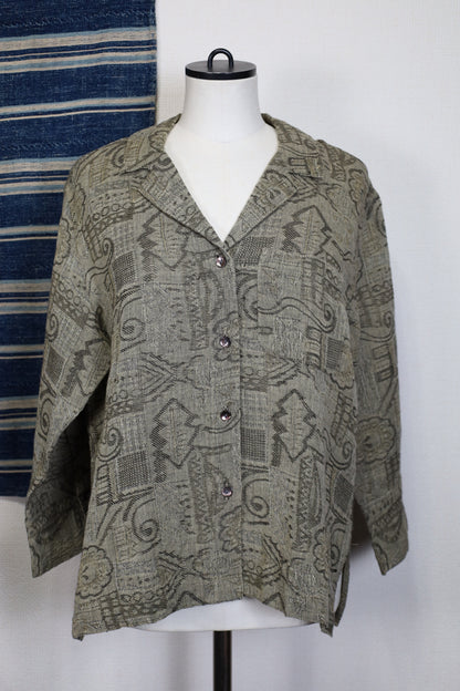 E144 / 2000's Used CHICO'S DESIGN Pattern Jacket