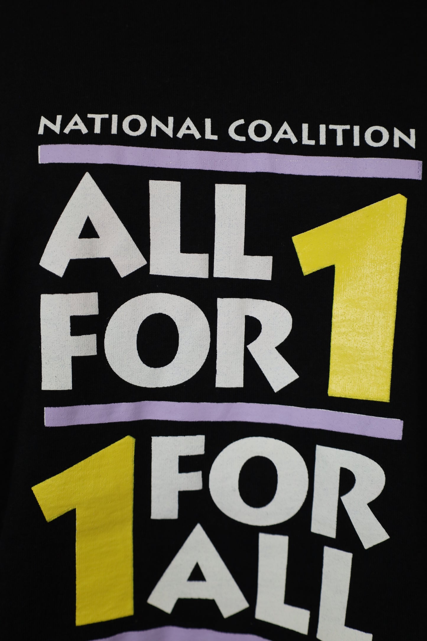 A230 / 1990's FRUITS OF THE LOOM 1FOR AL ALL FOR1 tee
