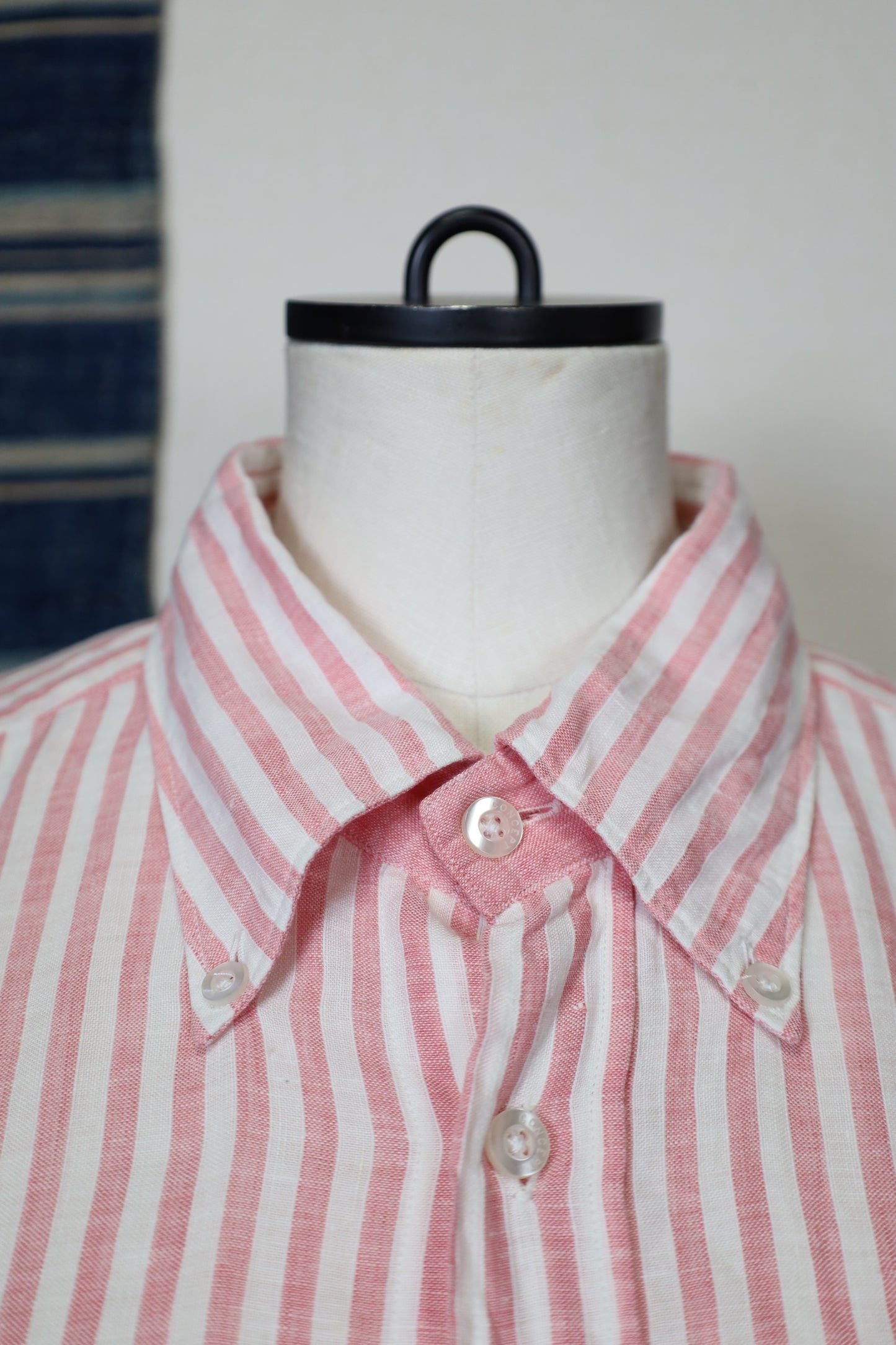614 / early2000's PAL ZILERI stripe linen shirt